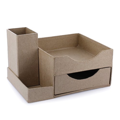 - 10,7 x 14,3 x 8,8 cm boîte stylo de bureau av...