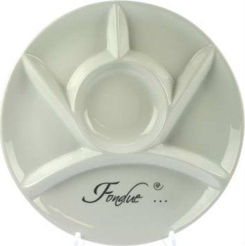 - a55410 - assiette a fondue ronde 27cm decoree