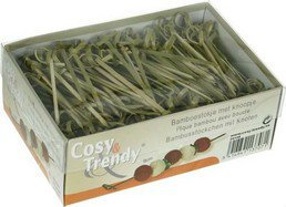 - 24158 - 250 brochettes boucle 8cm bambou