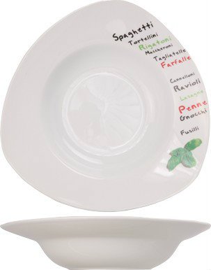 - 780589 - assiette a pate triangle 29cm decore...