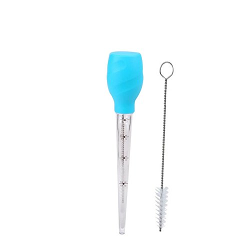 Poire à jus + brosse (bleu)