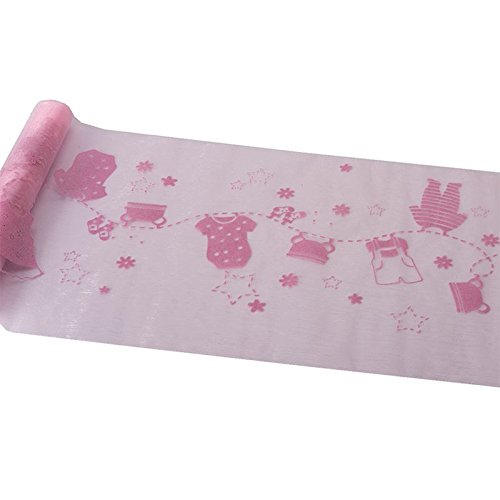 CHEMIN DE TABLE VÊTEMENTS BÉBÉ - ROSE