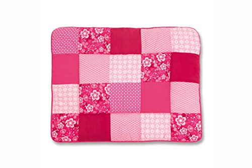 Tapis de parc patchwork akimi fuchsia 75 x 95 cm