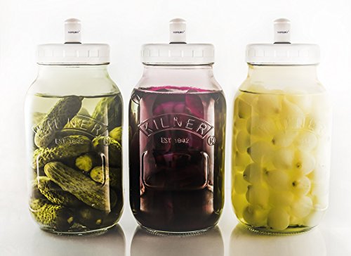 3 x 1 L Kilner bocaux avec couvercles 2 PARTIE ...