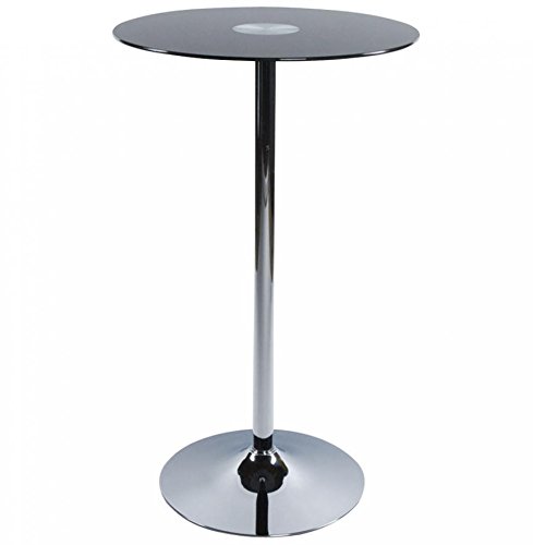 Kokoon Bt00040bl stand table de bar verre noir 65 x 65 x 110 cm 5420072004402 (5420072004402)
