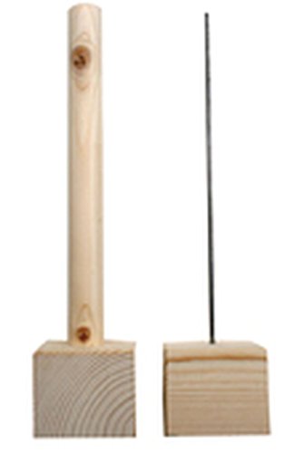 Socle bois et métal - 7x7x30 cm - powertex