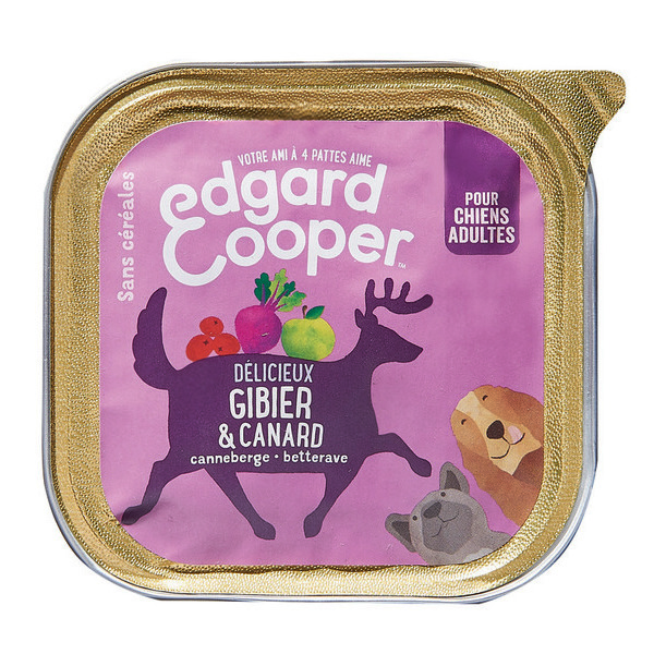 Barquette Gibier & Canard sans céréales pour ch...