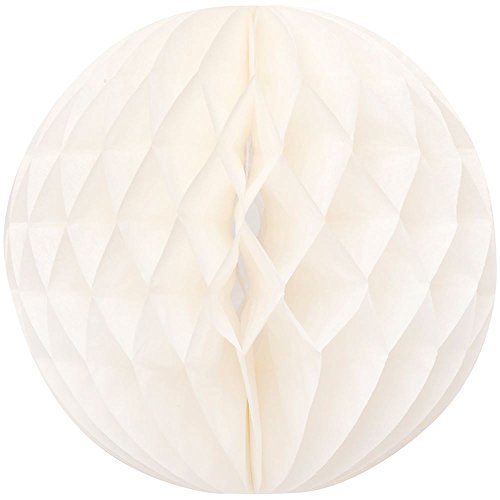 TGO Boules en papier Nid d'abeille Décoration 20 cm, blanc, Blanc 5425636422425 (5425636422425)