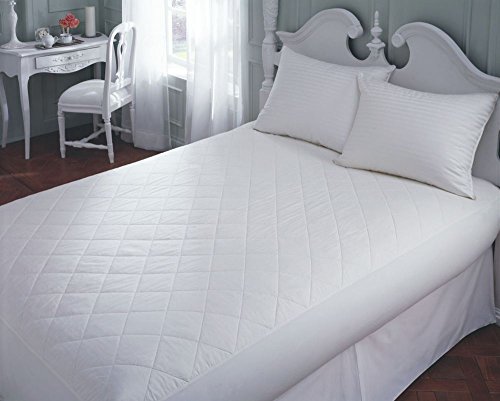Quality Linen and Towels Extra profonde Quilted Mattress Protector Polycoton SuperKing Blanc 5425645158155 (5425645158155)