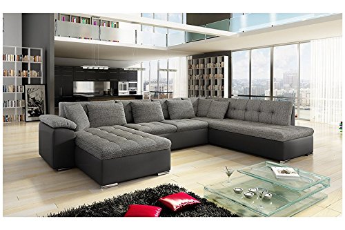 Canapé d'angle panoramique ALIA en U 6 à 7 places