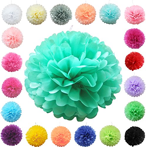 TtS lot de 5 (vert de menthe) Tissu Papier Pom ...