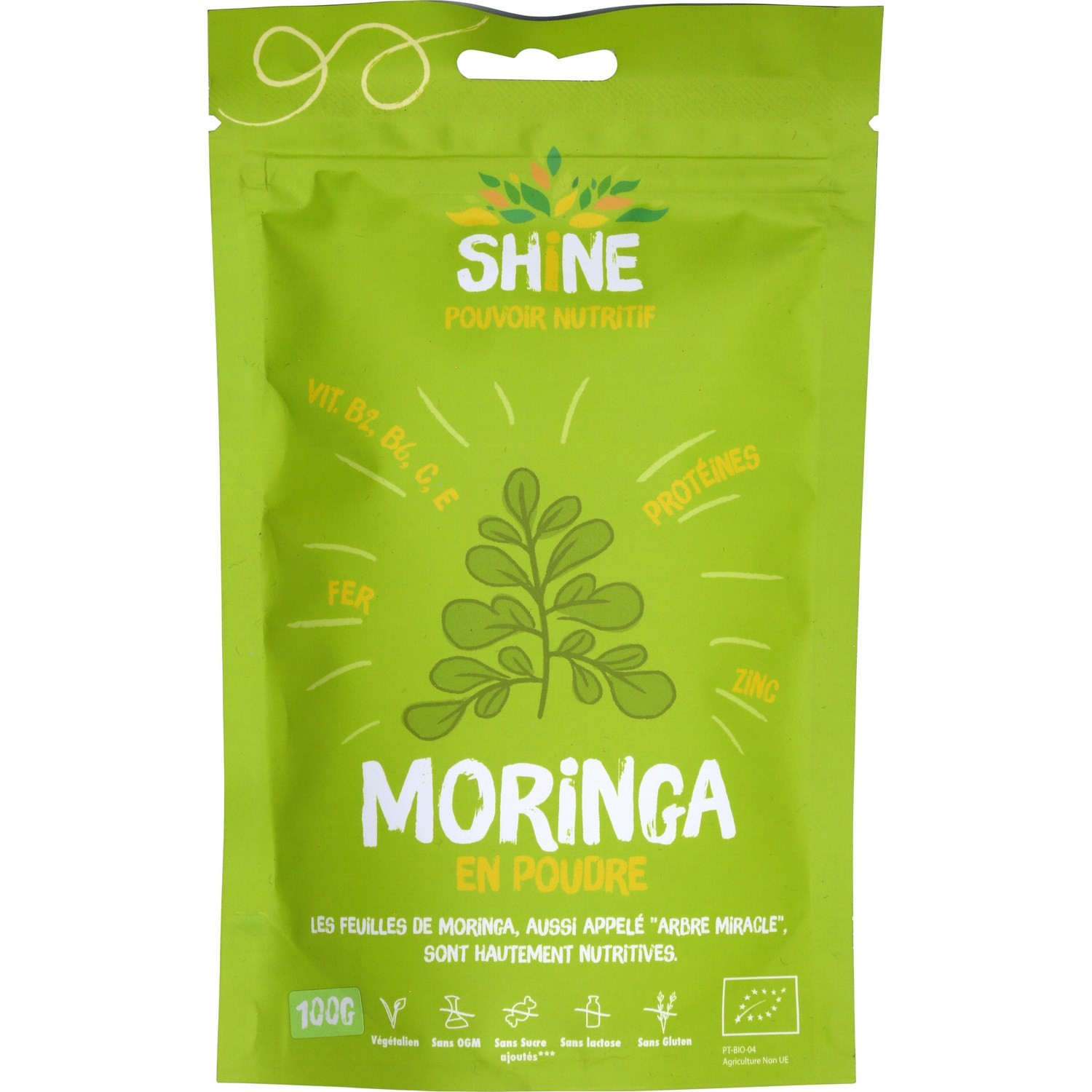 Complément alimentaire bio moringa en poudre sa...