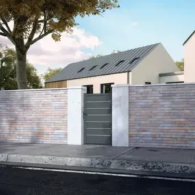  Portillon Marcq aluminium gris RAL 7016 l.100 x H.164,8 cm 4ALU code EAN 5600930248470 