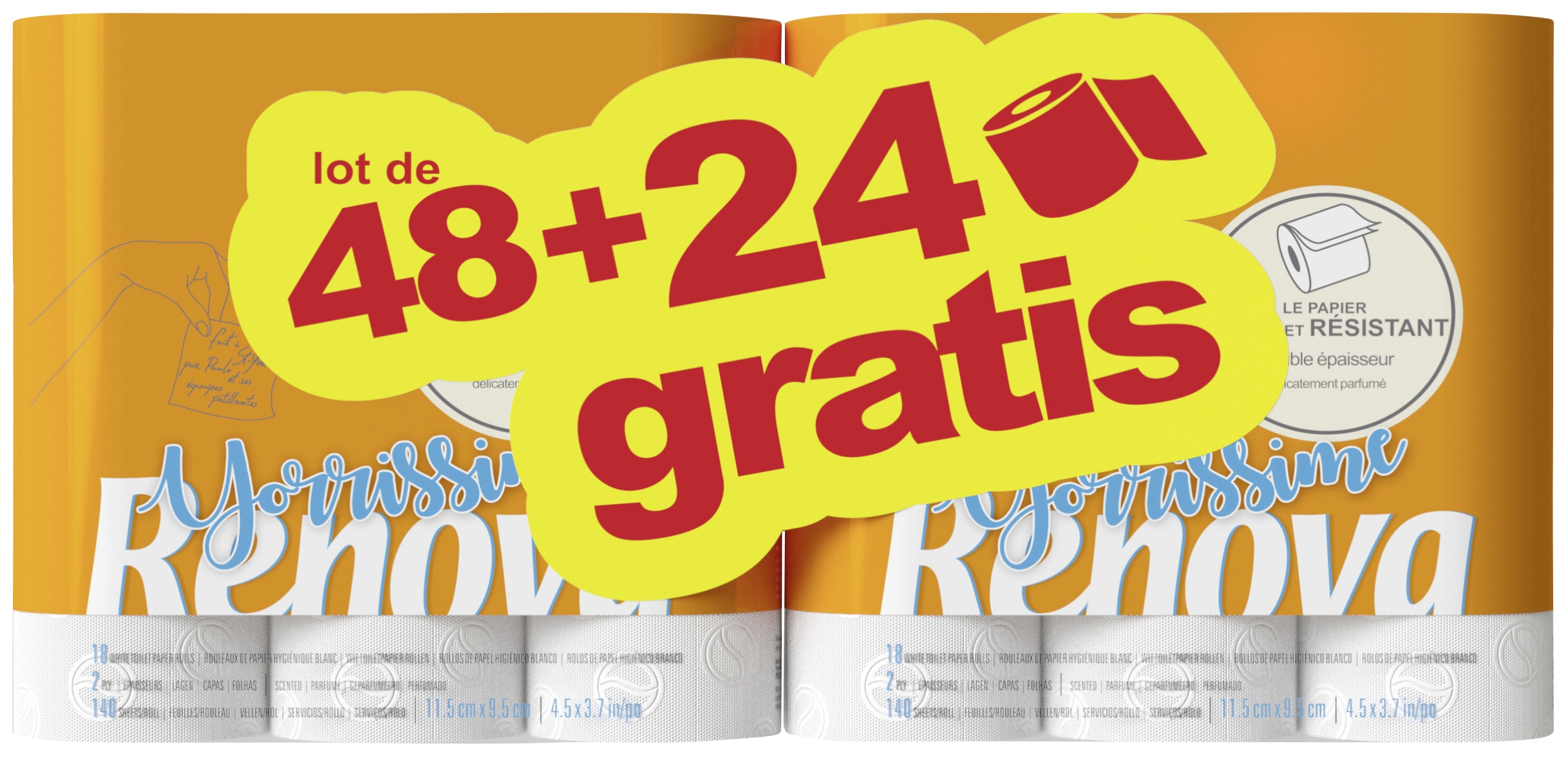 PAPIER HYGIÉNIQUE YORRISSIME RENOVA