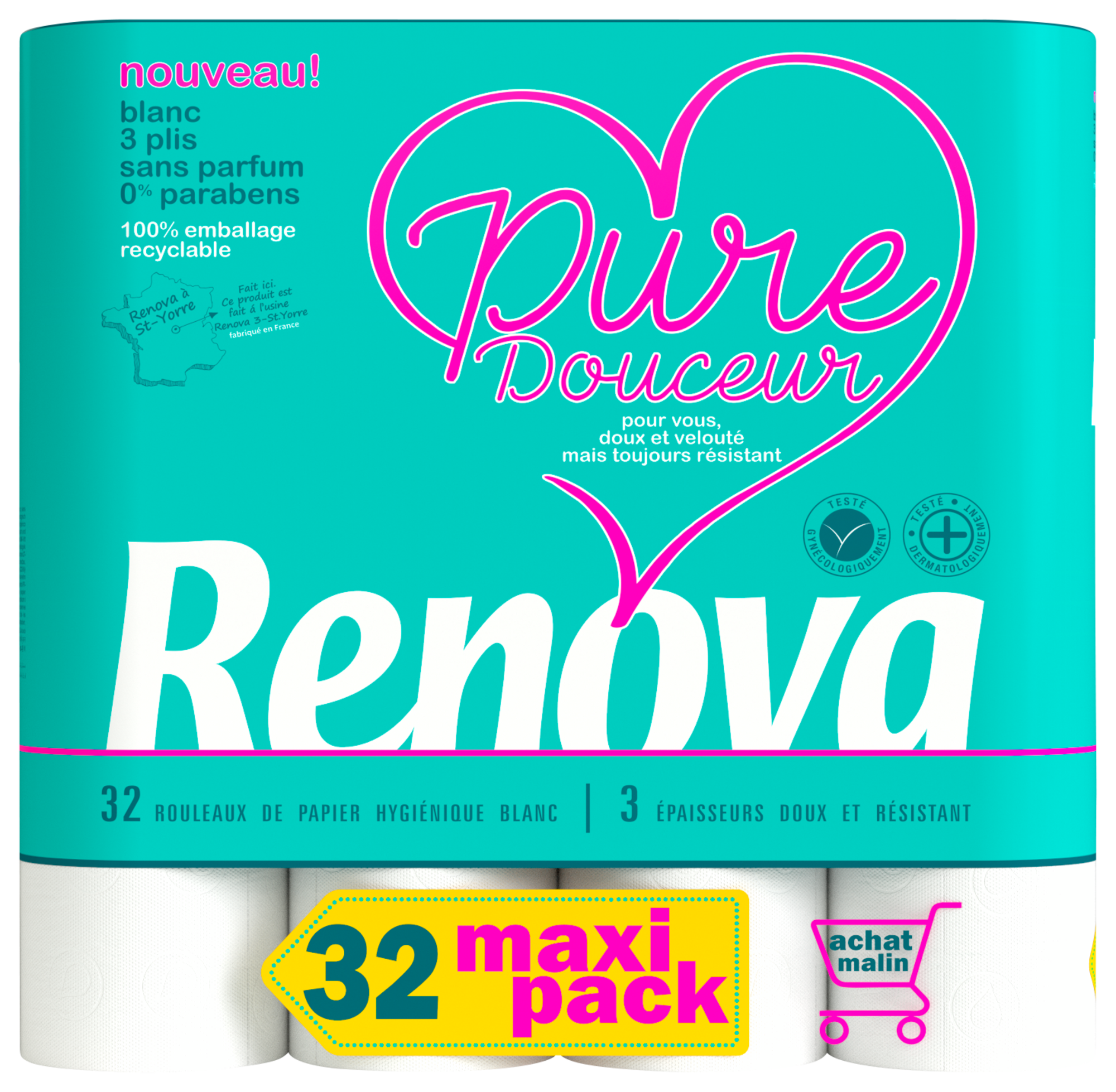 PAPIER HYGIÉNIQUE 5601028032025 PURE DOUCEUR RENOVA