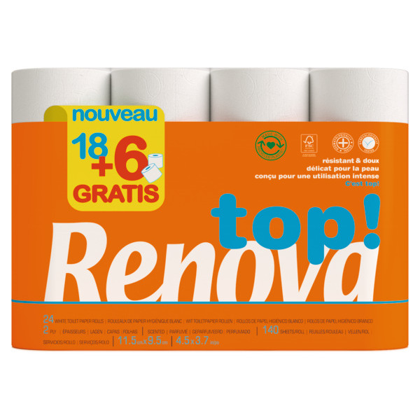 RENOVA PAPIER HYGIÉNIQUE X18  code EAN 5601028032285 