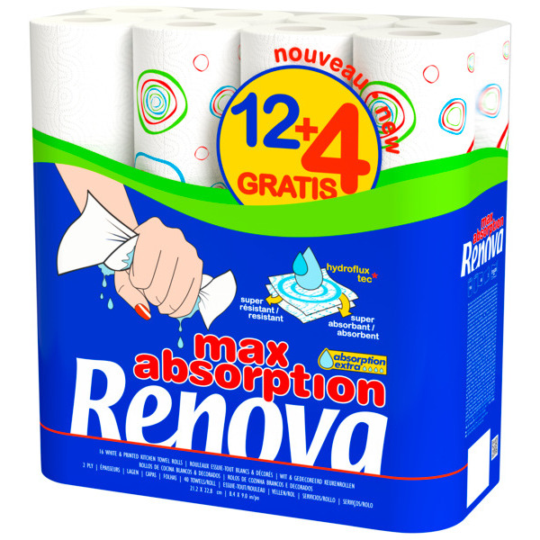 RENOVA ESSUIE-TOUT MAXI ABSORPTION X12
 code EAN 5601028033299 