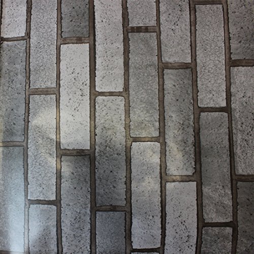 Rouleau adhésif décoratif 45cm x 2m Brique noire