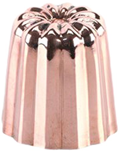 811007 lot de 4 moules à cannelé cuivre intérie...