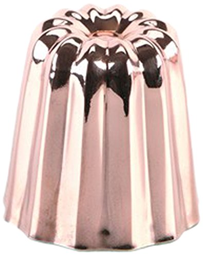 Grilo 811008 lot de 4 moules à cannelé cuivre intérieur étamé moyenne modèle 4,5 cm code EAN 5603162811085 