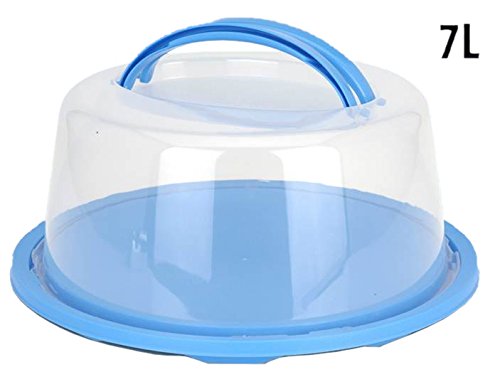 Conexus Trading Grand plateau à gâteau rond 7 Portable Transporteur Support Caddy de transport Poignées bleu 5621903675239 (5621903675239)