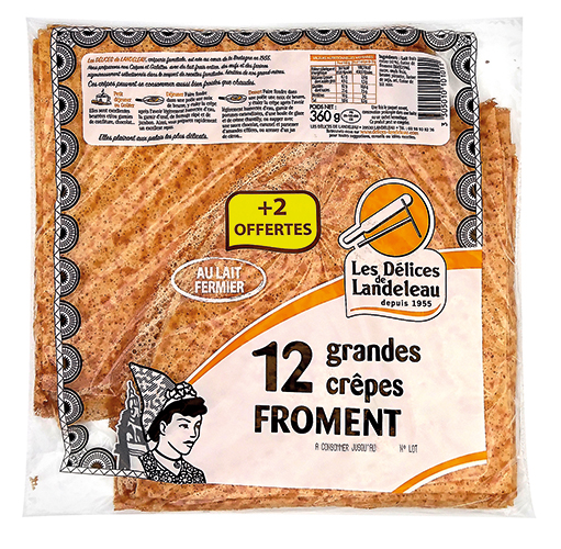 LES DÉLICES DE LANDELEAU GRANDES CRÊPES FROMENT code EAN 5647985 