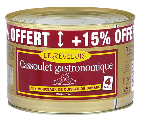CASSOULET GASTRONOMIQUE AUX MORCEAUX DE CUISSES...