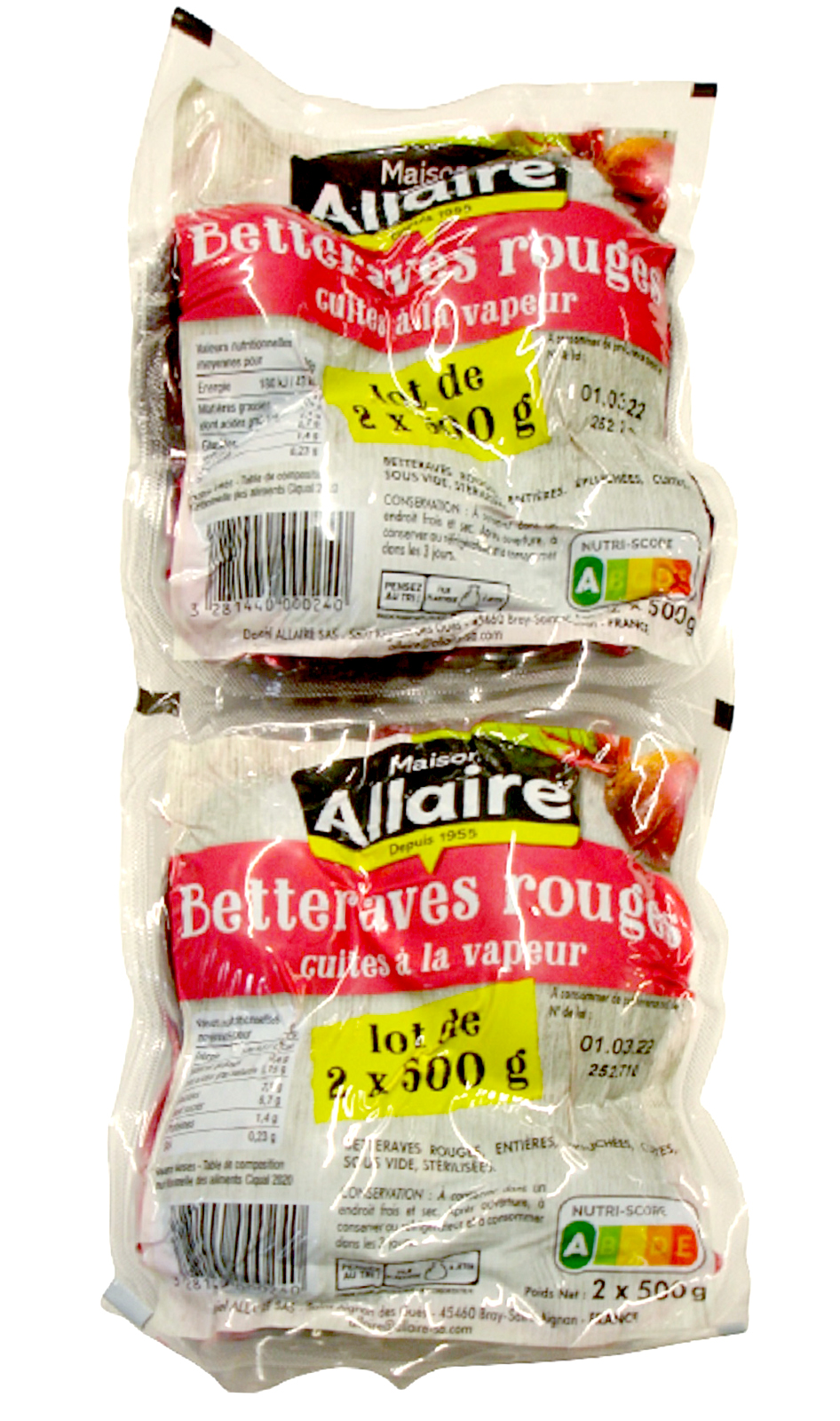 ALLAIRE BETTERAVE ENTIÈRE CUITE SOUS VIDE code EAN 5669644000456 