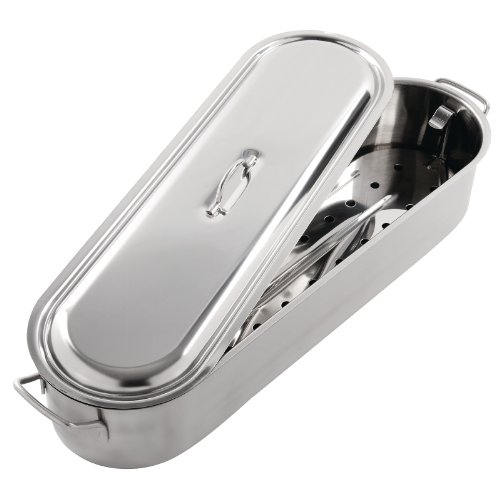 Saumoniére inox 45,7 cm avec grille interne de ...