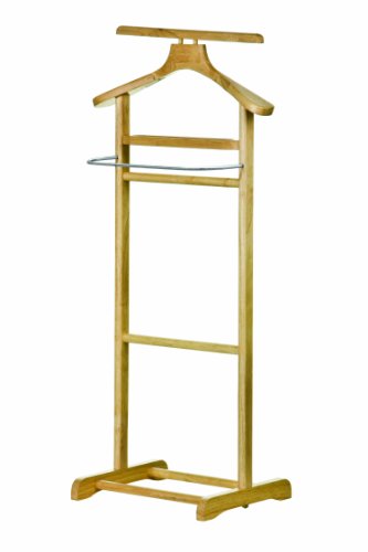 Valet bois d'hévéa/inox