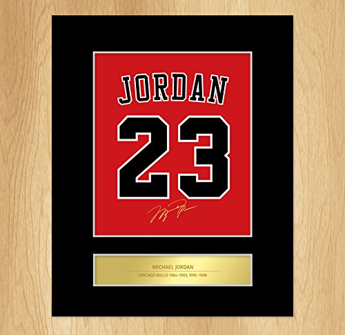 Michael Jordan Signé monté Artistic Photo Chica...