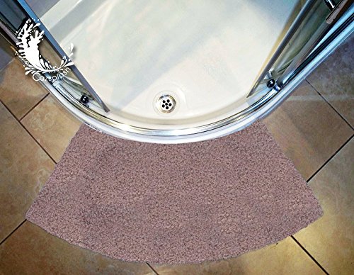 couleur de pierre moyen tapis de douche courbée