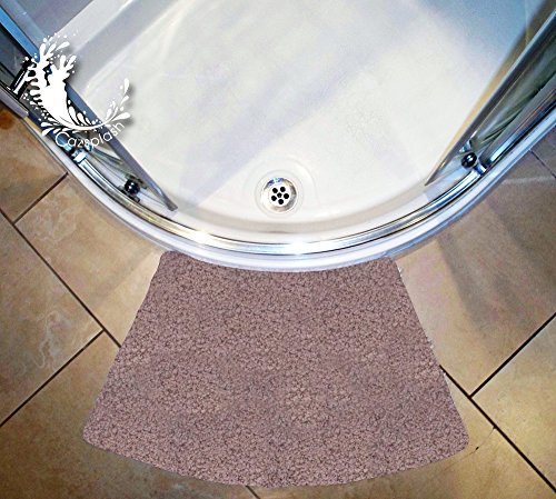 petite couleur de pierre tapis de douche courbée