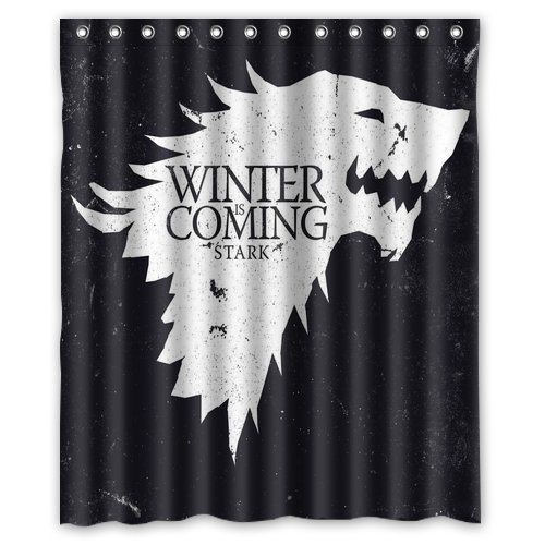 Game Of Thrones Design Christmas Gift Design of Waterproof Bathroom Fabric Shower Curtain with 12hooks 60"x72" inch 5698398519867 CoolFashion