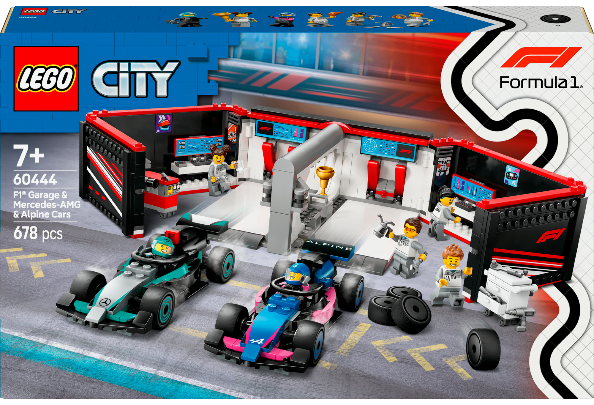 LEGO GARAGE DE F1® ET VOITURES MERCEDES-AMG et ALPINE code EAN 5702017812502 