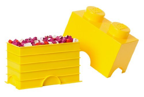 Lego - Brique rangement 2 plots - Couleur Jaune