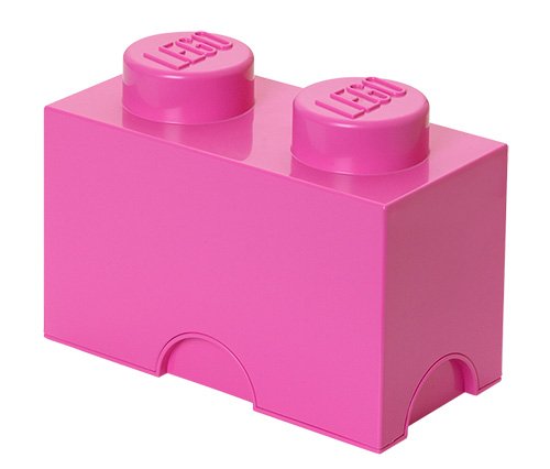 LEGO - Brique de rangement 2 tenons, Rose