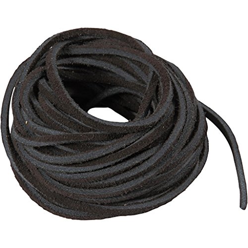 Lacet en daim, 3 mm, noir, 9m