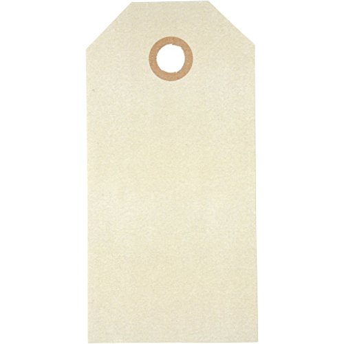 Etiquettes cadeaux, dim. 5x10 cm, naturel, 20 p...
