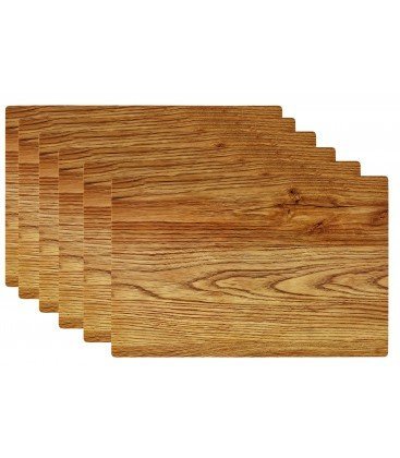 Set de Table Design Bois Clair en Vinyle - Set ...