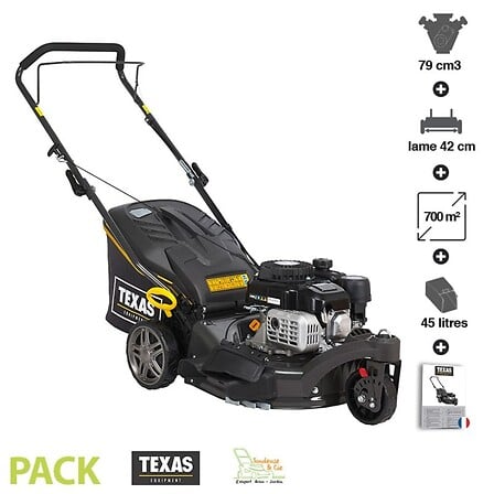 Tondeuse À Gazon Essence Mulching 4-en-1 79 Cc 3 Roues Coupe  ... 5708906958108 TEXAS