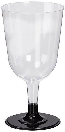 Verres à vin jetables Noir 240 ml - 24 Cl de 12...