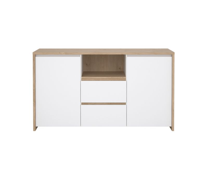  Buffet 2P/2T MOSS Blanc laqué / imitation chêne code EAN 5713035089197 