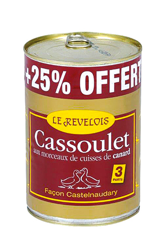 LE REVELOIS CASSOULET AUX MORCEAUX DE CUISSES DE CANARD code EAN 5798221 