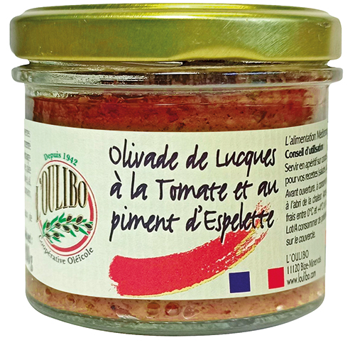 L’OULIBO OLIVADE DE LUCQUES À LA TOMATE ET AU PIMENT D’ESPELETTE code EAN 5800365 