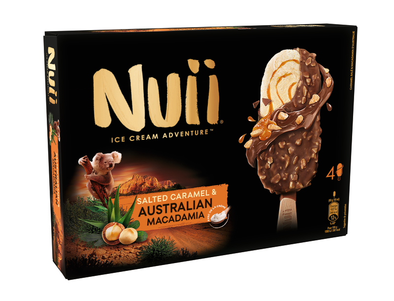 NUII BATONNETS CARAMEL BEURRE SALE & MACADAMIA X4 NUII code EAN 5900130030630 