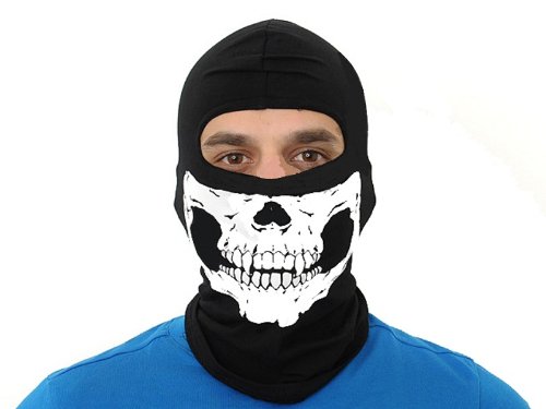 Inconnu CAGOULE 1 TROU NOIRE 100% COTON TETE DE MORT BLANCHE CRANE M51617222-A AIRSOFT code EAN 5900700901599 