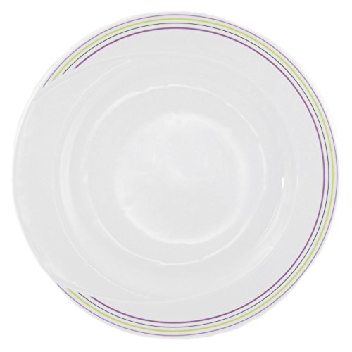 Plat 32 cm rond en porcelaine - Bulle Pastel