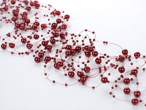 Deko-Streuschmuck Guirlande perlée rouge vin de bordeaux rouge 5 Pièces â 1 m 3 Décoration de table Baptême De Mariage Noël 5901157430700 (5901157430700)