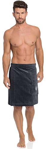 Hommes sauna serviette kilt (graphite)